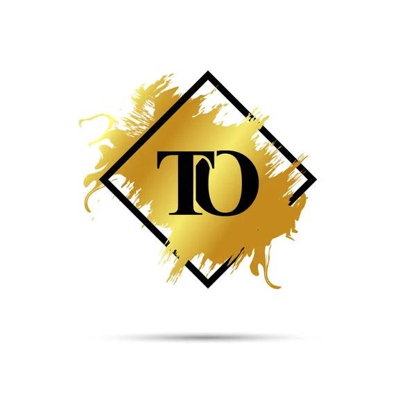 Золотий Логотип Дизайн Векторного Мистецтва — стоковий вектор