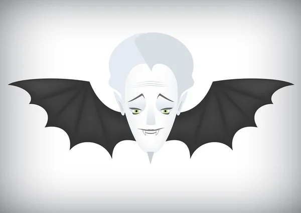 Líneas aéreas vampiro: vuelos regulares en Halloween — Vector de stock