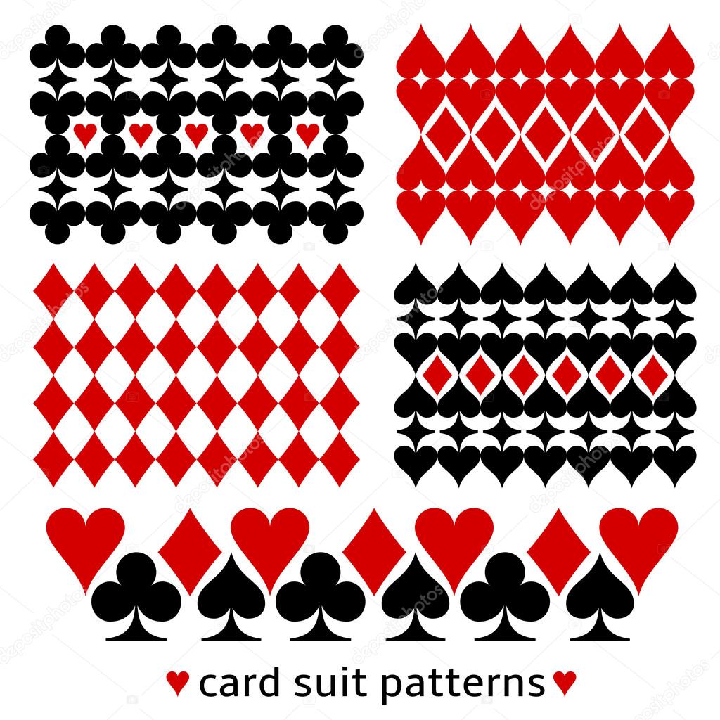 Background patterns with card suits