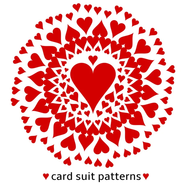 Καρδιά κάρτα κοστούμι μοτίβο — Διανυσματικό Αρχείο