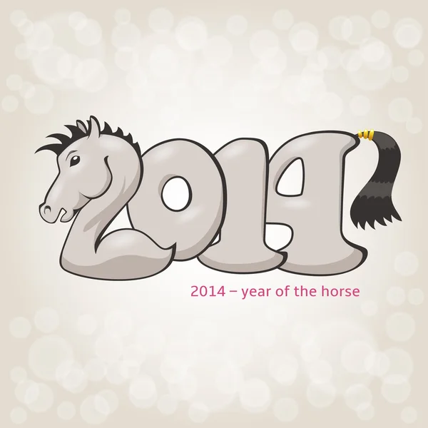 Horse stylization in 2014 form — Stock Vector