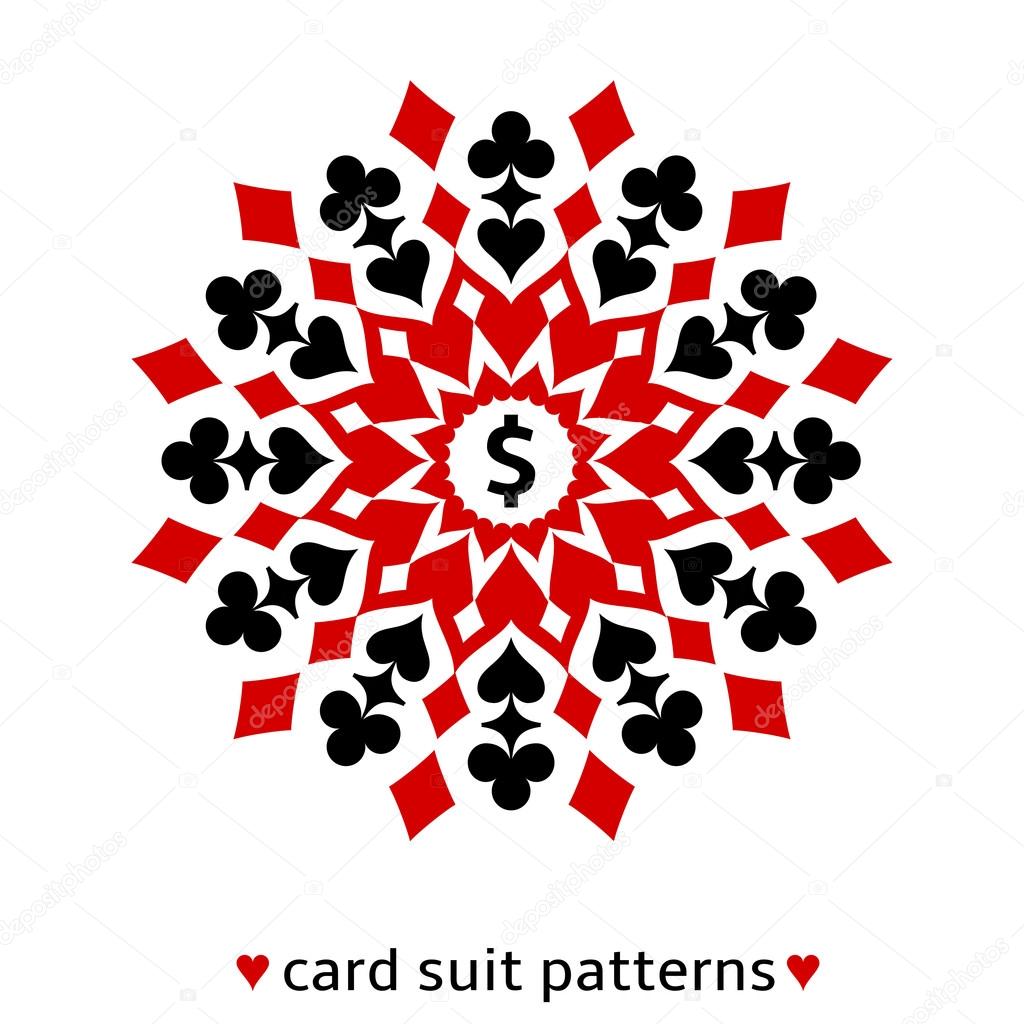 Card suit snowflake ornament