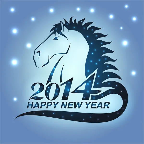 2014 sembolü olarak yıldız ile at