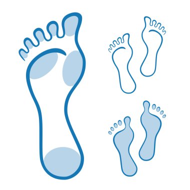 Feet illustration made with curved lines