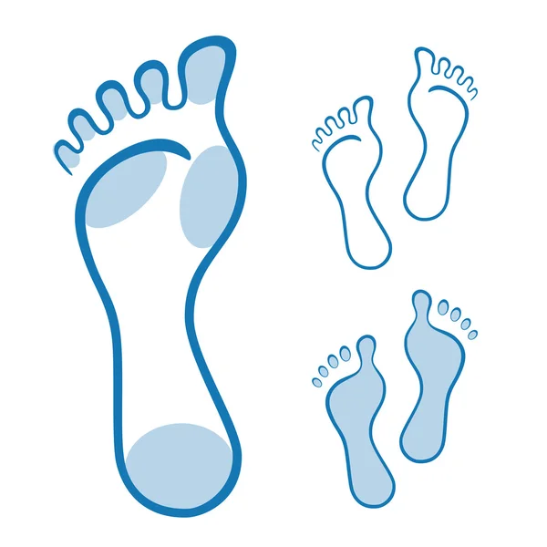 Fötter illustration med böjda linjer Royaltyfria Stockvektorer