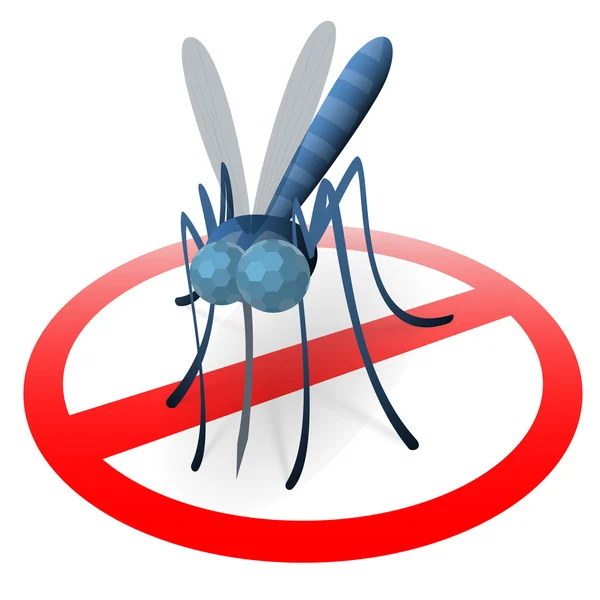 Detener signo de mosquito — Archivo Imágenes Vectoriales