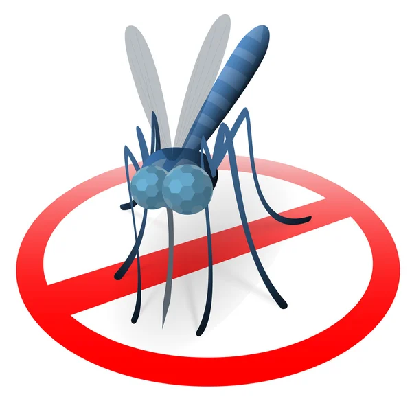 Stop mosquito sign — Stock Vector