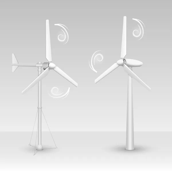 Windturbines geïsoleerd — Stockvector