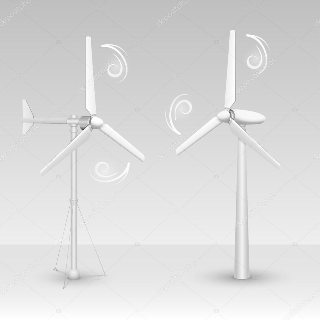 Wind turbines isolated