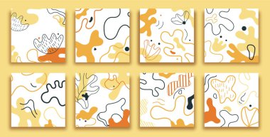 Elle çizilmiş elementlerle soyut desen. Baskı, posterler, defterler için mükemmel. Vektör illüstrasyonu.