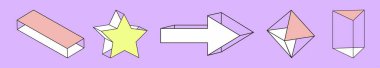 Isometric arrow. Geometric shape.
