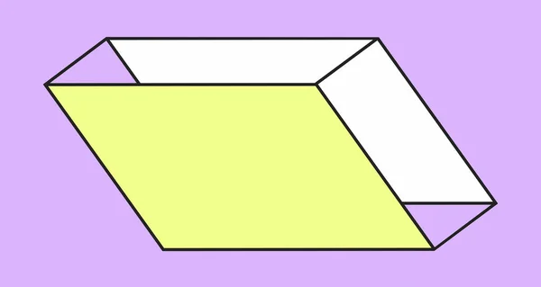 Isometric Parallelepiped Geometric Shape — Stok Vektör