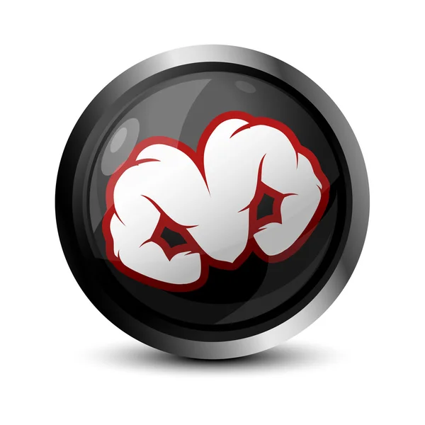 beyaz-kırmızı erkek gövde ile siyah bir küre içinde kaslar