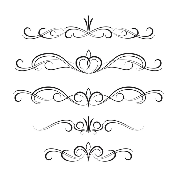 Dekoratif siyah kıvırcık elemanları ve süs eşyaları