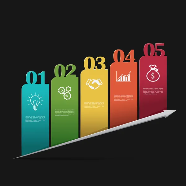 modern iş infographics şablonu