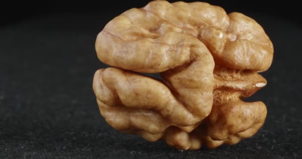 Walnut texture close-up. Macro nut kernels. — Stock Video
