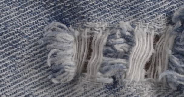 斜纹棉布的质地非常接近。Jeans macro. — 图库视频影像