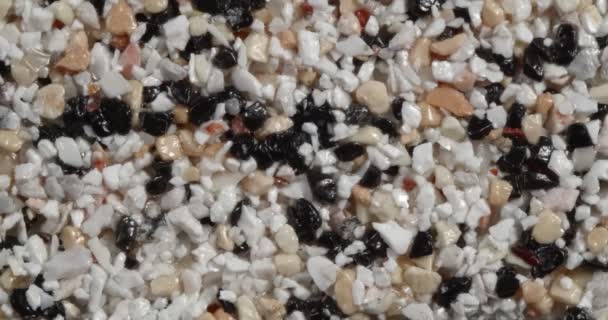 Close-up tekstur af fine marmor chips. – Stock-video
