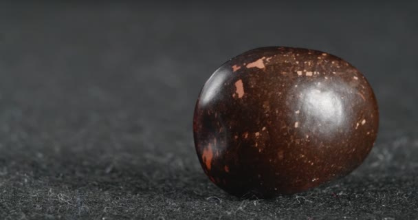 Tekstur dari close-up kacang cokelat. Makro legumes. — Stok Video