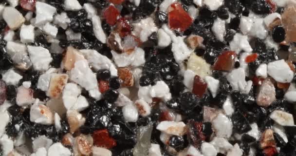 Close-up texture of fine marble chips. Coarse fraction. — Stockvideo