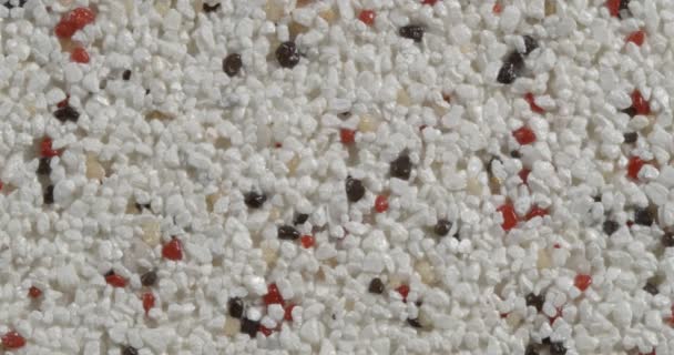 Närbild textur av fina marmor chips. Ministruktur. — Stockvideo