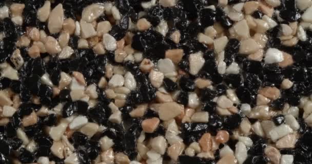 Close-up textuur van fijne marmeren chips. — Stockvideo
