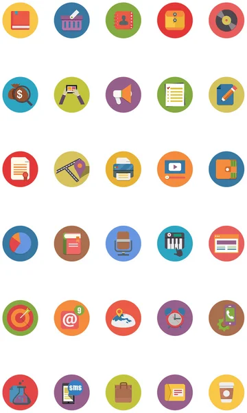 düz iş ve web simgeler kümesi