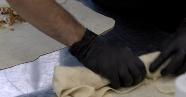 Tantuni Kebabı Pişirmek Için Kızarmış — Stok video