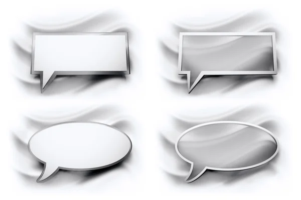 Glossy speech bubble, two formats — Stock Photo, Image