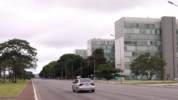 Βραζιλία Ομοσπονδιακή Περιφέρεια Δεκεμβρίου 2021 Esplanade Ministries Άποψη Της Σπιανάδας — Αρχείο Βίντεο