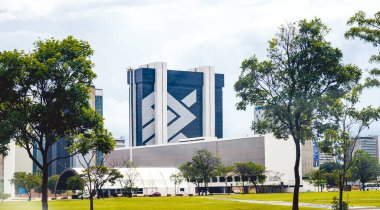 Brazil, Federal district - Brazil. August 7, 2022. Photo Bank of Brazil S.A. (Portuguese: Banco do Brasil S.A.) in Brasilia.