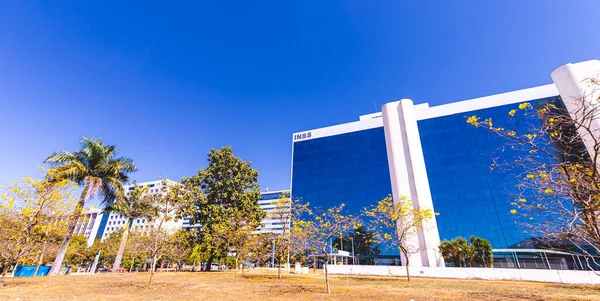 Brasilia Federal District Brazil January 2021 Facade Headquarters Building National — kuvapankkivalokuva