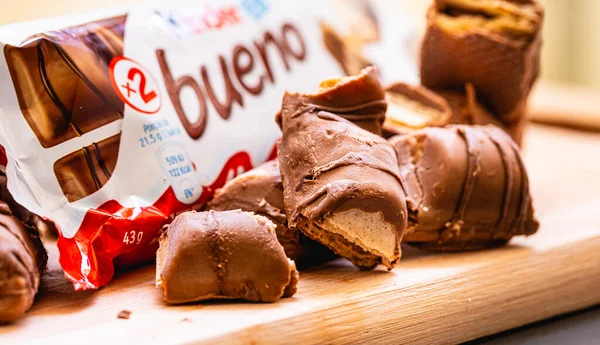 Brasilia Federal District Brazil August 2022 Packets Kinder Bueno Closeup — Foto Stock