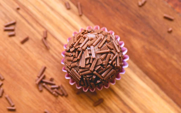 Brigadeiro Gourmet Postre Tradicional Brasileño Fiestas Cumpleaños — Foto de Stock