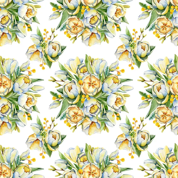 Lale çiçeği dijital kağıt, bahar çiçeksiz desen, düğün tasarımı için el çizimi suluboya illüstrasyon, Paskalya, Anneler Günü, koleksiyon defteri.