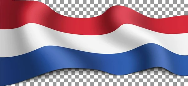 Long Drapeau Néerlandais Sur Fond Transparent Drapeau Pour Toutes Les — Image vectorielle