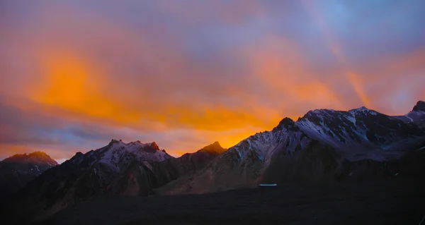 Sunset in Andes Mountains, Aconcagua — Stock Photo, Image