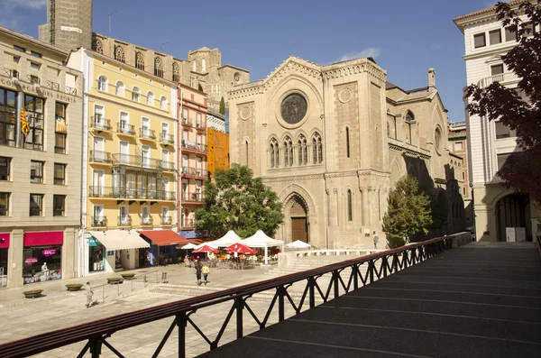 Καθεδρικό ναό πλατεία, Καταλονία, lleida — Φωτογραφία Αρχείου