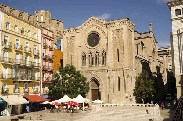 大聖堂広場、カタルーニャ、レリダ ロイヤリティフリーのストック画像