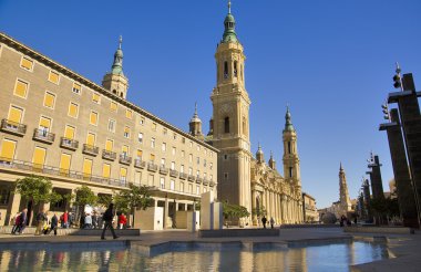 Plaza del pilar, zaragoza, İspanya