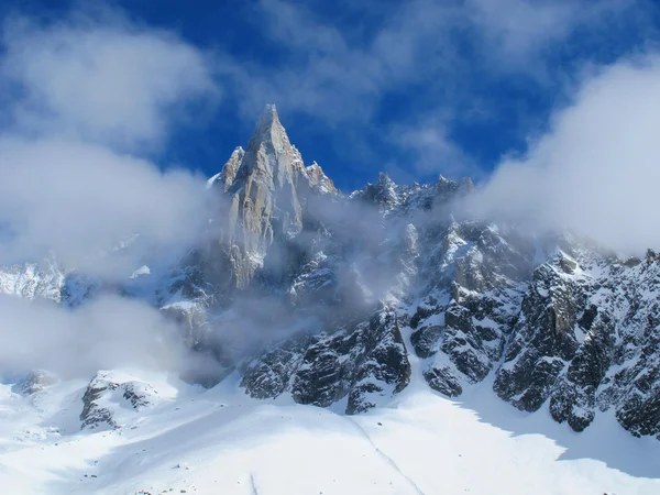 Franska Alperna i vinter, chamonix — Stockfoto