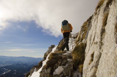 Romen dağlarda trekking