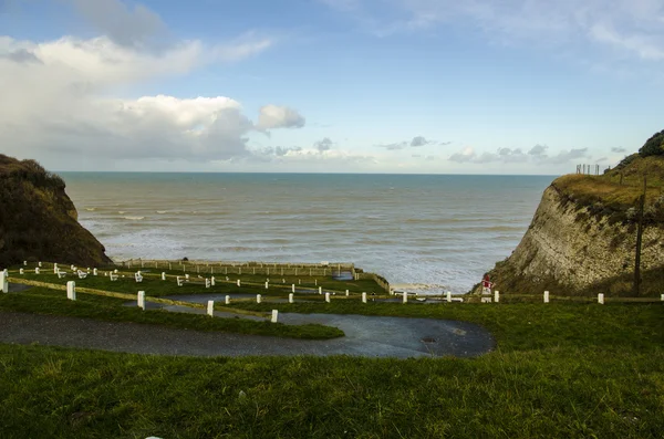 Acesso à praia de Bois de Cise, Picardia — Fotografia de Stock