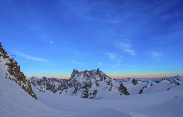 Alpen landschap in de aiguille du midi Rechtenvrije Stockfoto's