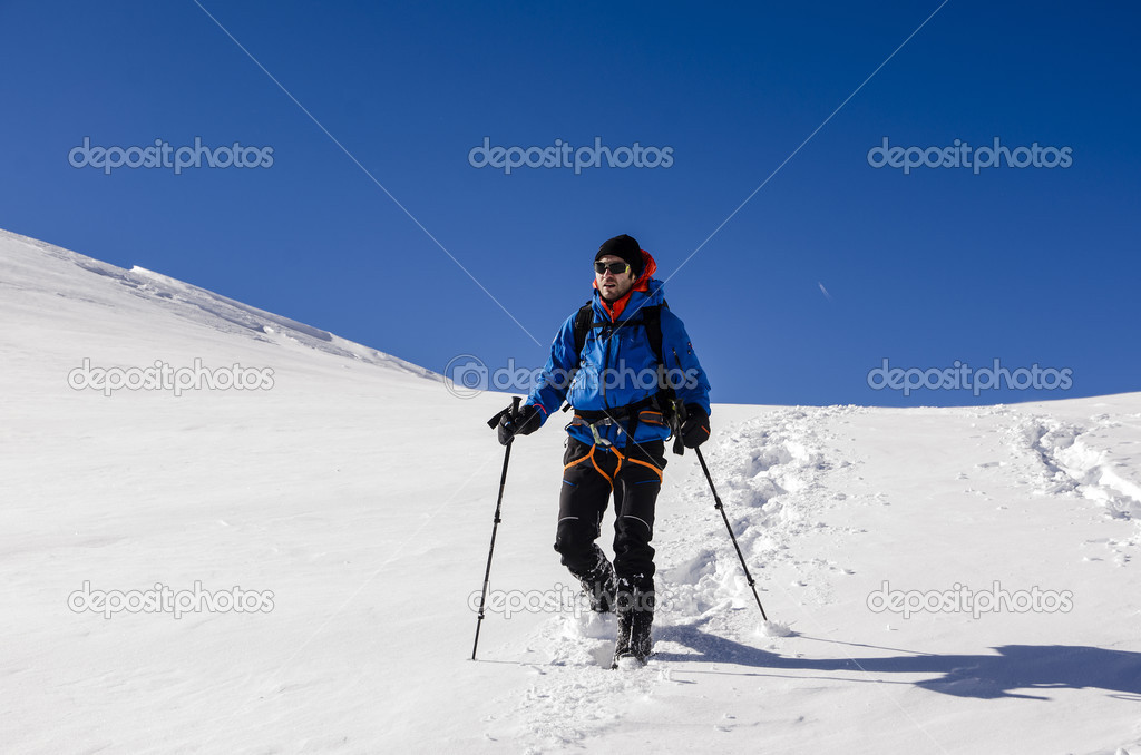 Winter trekking in Alps