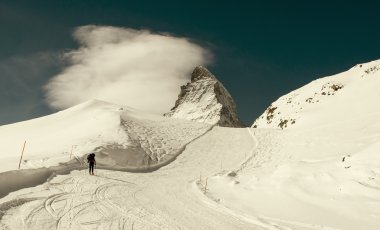 Skiing in Switzerland clipart