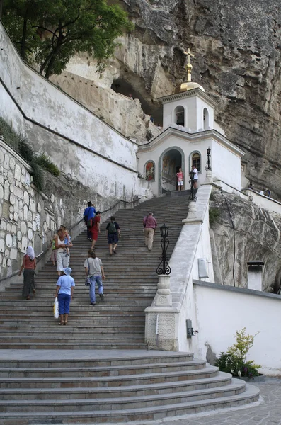 The Entrance to the Uspensky Cave Monastery in Bakhchisarai — Stock Photo, Image