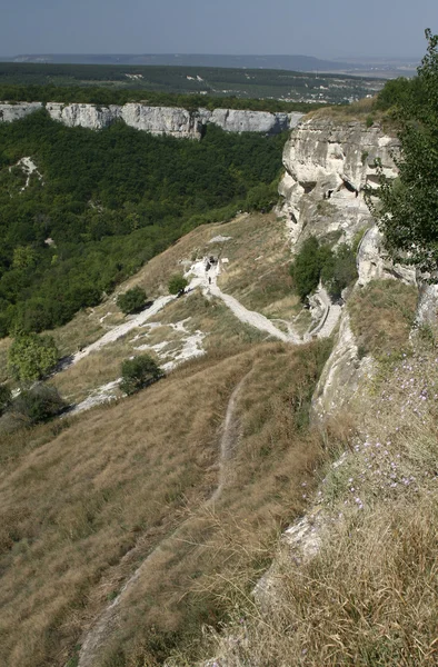 Cave city chufut-grönkål nära Lerum, Ukraina — Stockfoto