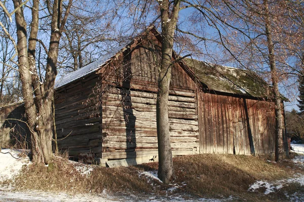 Staré roubené stodoly — Stock fotografie