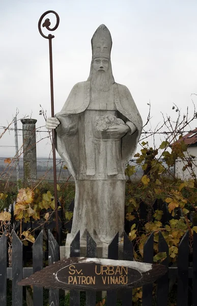 Estátua de St. Urban - o santo padroeiro dos enólogos — Fotografia de Stock